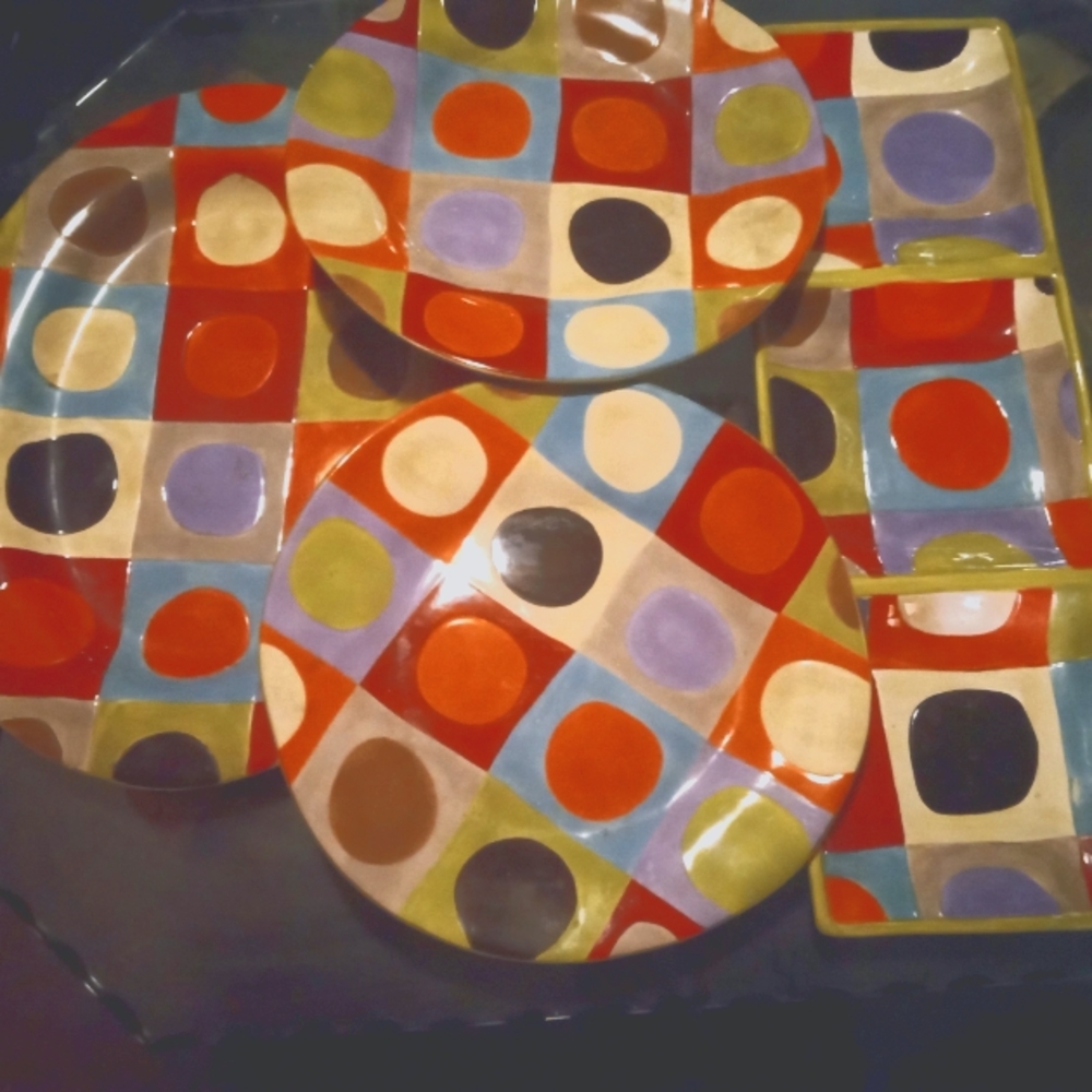 5 piece decorative plates